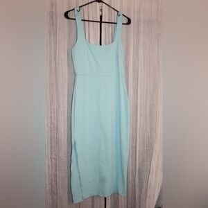 Anna Grace Baby Blue Sleeveless Midi Dress